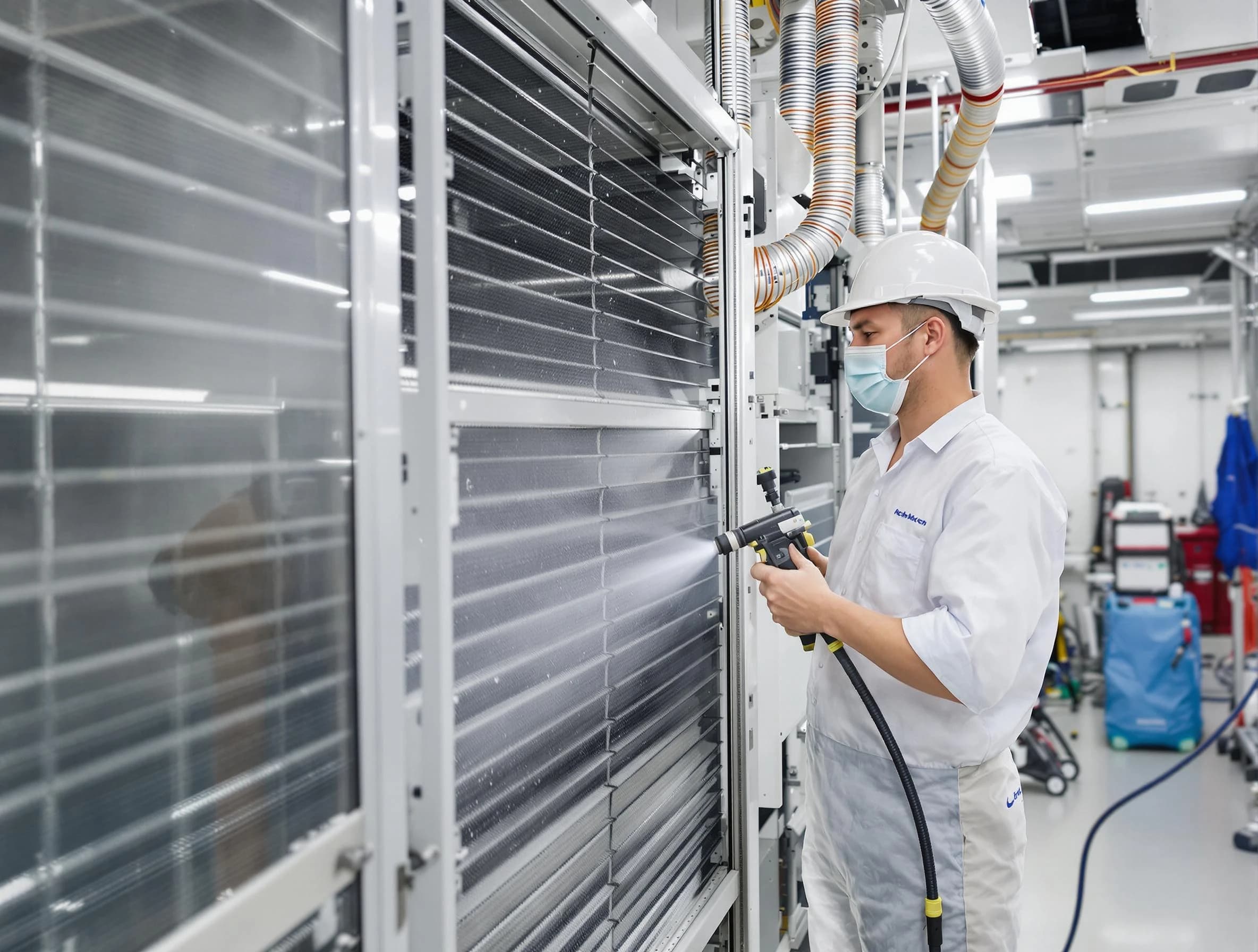 Professional AC coil cleaning by Millersville Air Duct Cleaning in Millersville