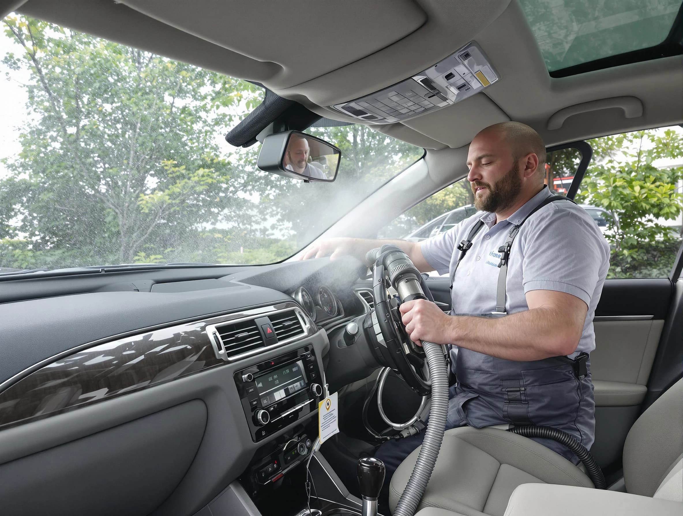 Millersville Air Duct Cleaning specialist performing professional car duct cleaning in Millersville