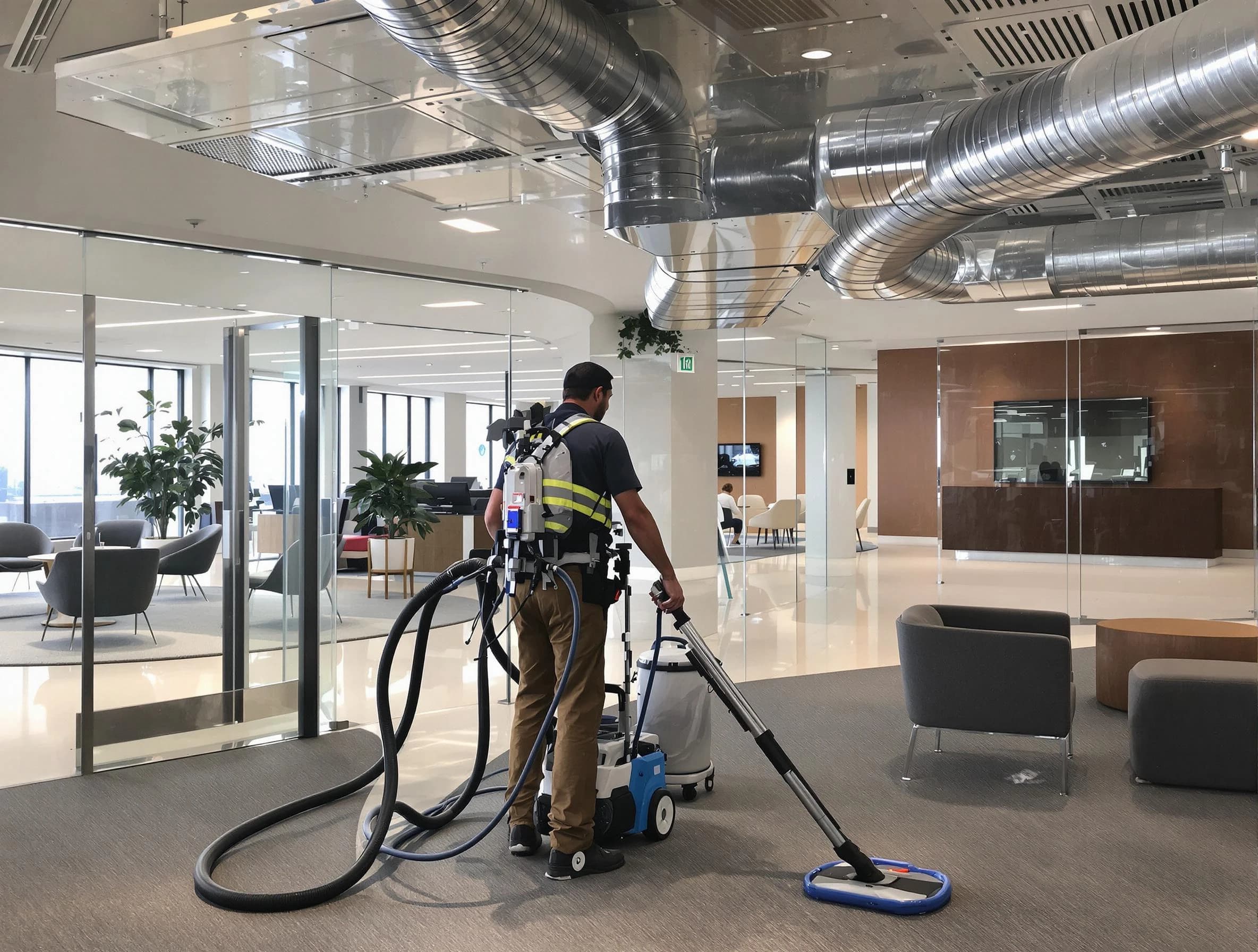 Commercial duct cleaning service by Millersville Air Duct Cleaning in Millersville