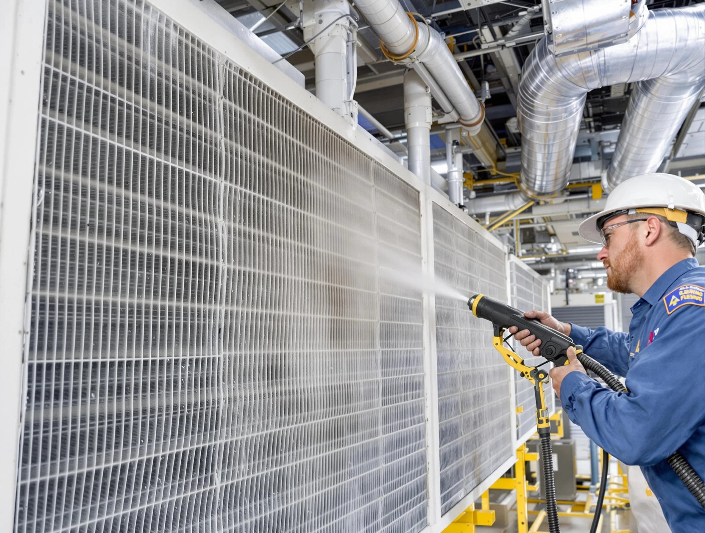 Professional commercial coil cleaning by Millersville Air Duct Cleaning in Millersville