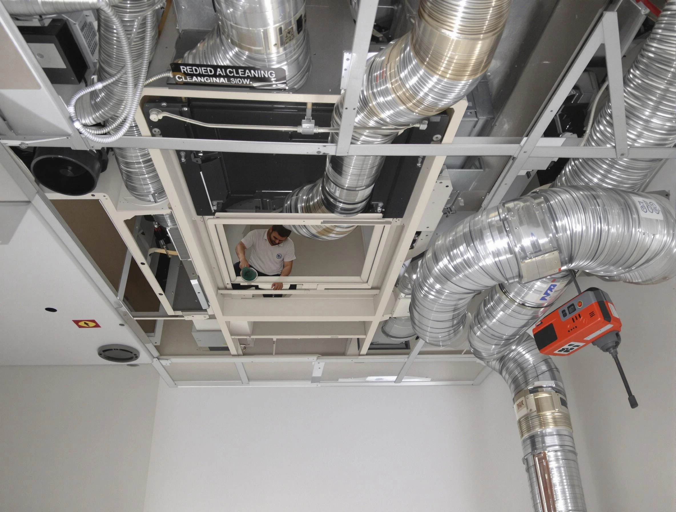 Millersville Air Duct Cleaning technician performing detailed central duct system cleaning in Millersville