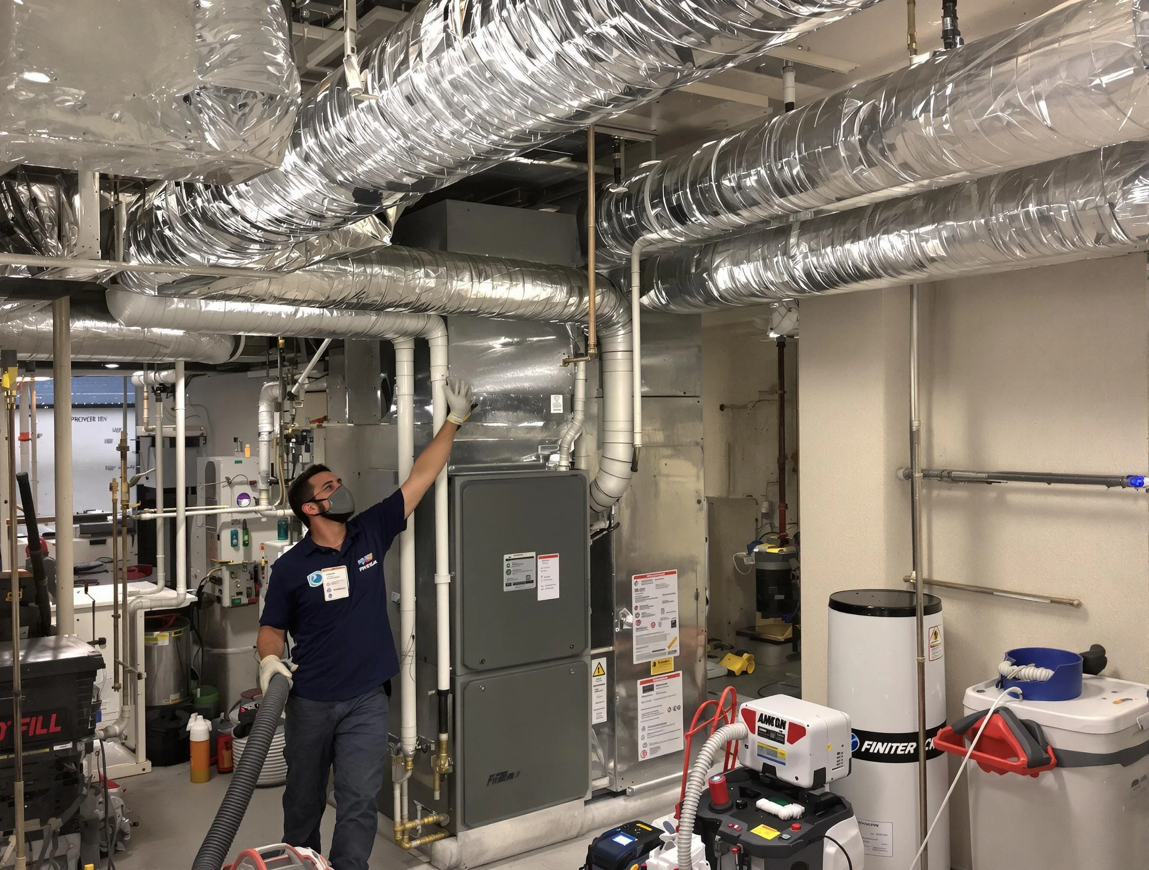Millersville Air Duct Cleaning specialist performing thorough furnace duct cleaning in a Millersville residence