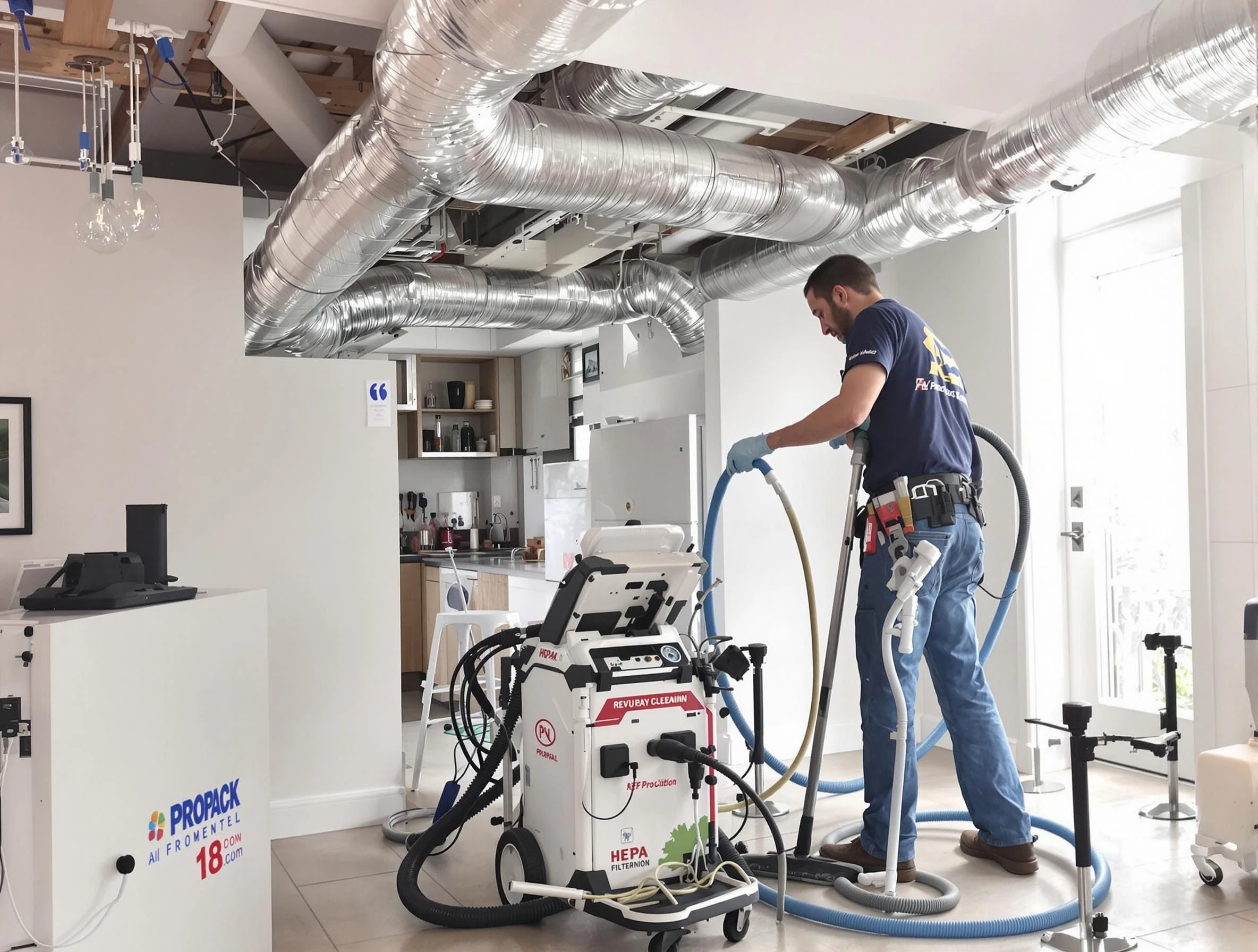 Millersville Air Duct Cleaning technician performing advanced pure duct cleaning with specialized equipment in Millersville