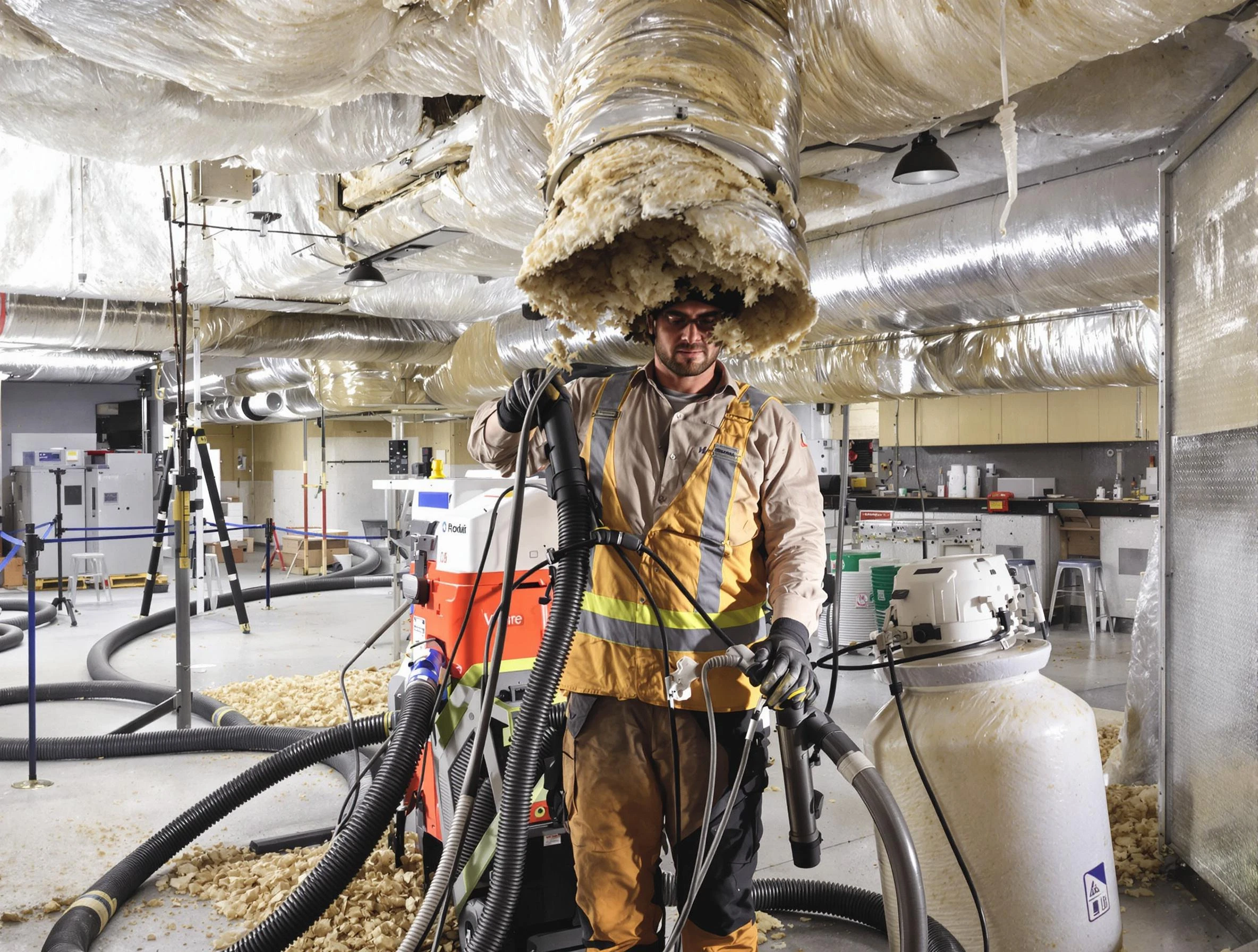 Professional vacuum insulation removal by Millersville Air Duct Cleaning expert in Millersville